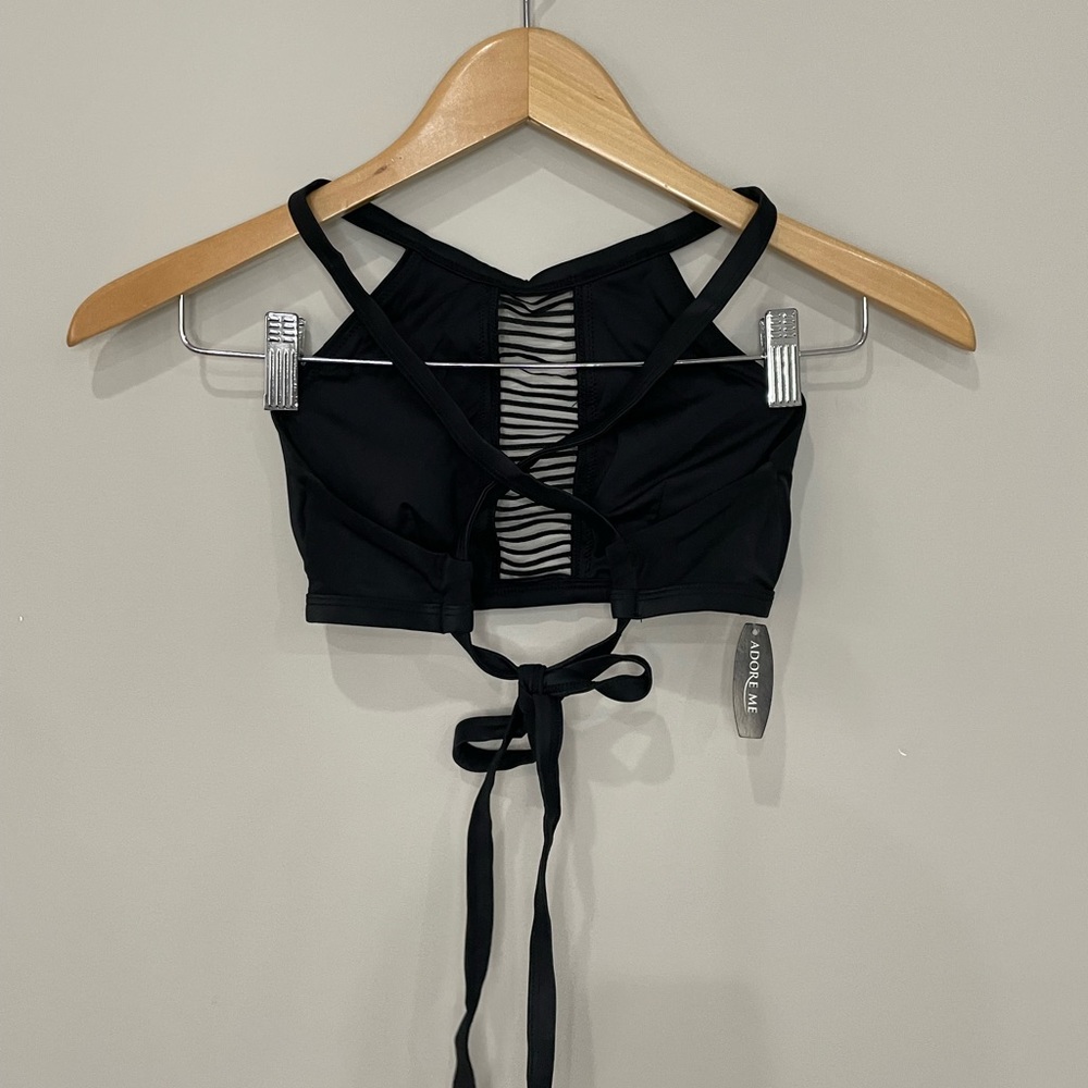 Adore Me NWT black halter cages bikini top XS - Picture 4 of 8